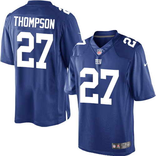 Men's Limited Darian Thompson Nike Jersey Royal Blue Home - #27 NFL New York Giants